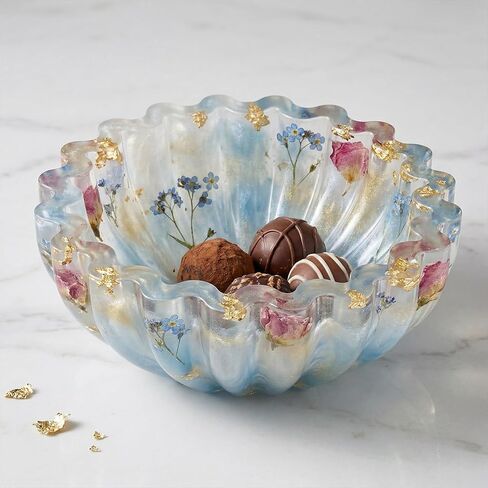 Flower Bowl Resin Casting Molds, Lotus Silicone Resin Bowl Mold 5.24 x 1.65 inches Fruit Storage Tray Epoxy Casting Molds for Epoxy for DIY Jewelry Holder Trinket Container Candle Holder in Saudi Arabia