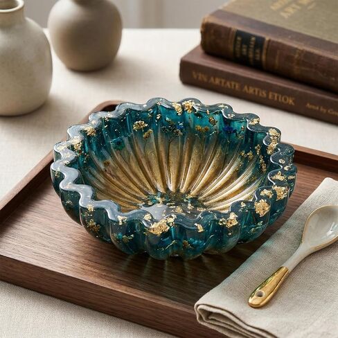 Flower Bowl Resin Casting Molds, Lotus Silicone Resin Bowl Mold 5.24 x 1.65 inches Fruit Storage Tray Epoxy Casting Molds for Epoxy for DIY Jewelry Holder Trinket Container Candle Holder in Saudi Arabia