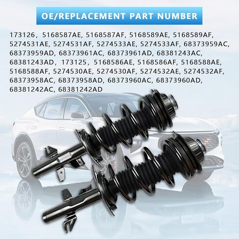 Complete Struts Spring Assembly Front Struts Shock Absorber Fit for 2014-2023 JEEP CHEROKEE Set of 2,OE: 173125 173126 in Saudi Arabia