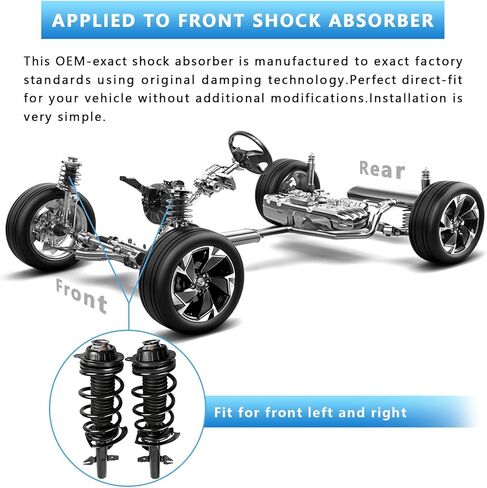 Complete Struts Spring Assembly Front Struts Shock Absorber Fit for 2014-2023 JEEP CHEROKEE Set of 2,OE: 173125 173126 in Saudi Arabia