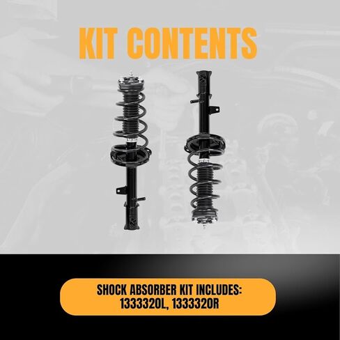 KUIPERAUTO Rear Strut Suspension Shock Assembly with Coil Spring Compatible with 2008-2010 Toyota Highlander, 1333320L 1333320R Left & Right 2PCS Replacement Struts in Kuwait