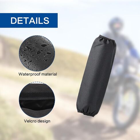 2 Pack Rear Shock Cover Set, 270mm Coilover Covers Universal for Dirt Pit Bike Motorcycle ATV Quad Scooter, Fit Muddy Trail Suspension Protection Accessories, Black in Saudi Arabia