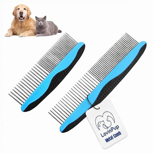 LovinPup Dog Slicker Brush, Self Cleaning, Shedding and Grooming Tool for Pets, Best Dog Brush with Easily Retractable Bristles to Remove Hair Instantly in Kuwait