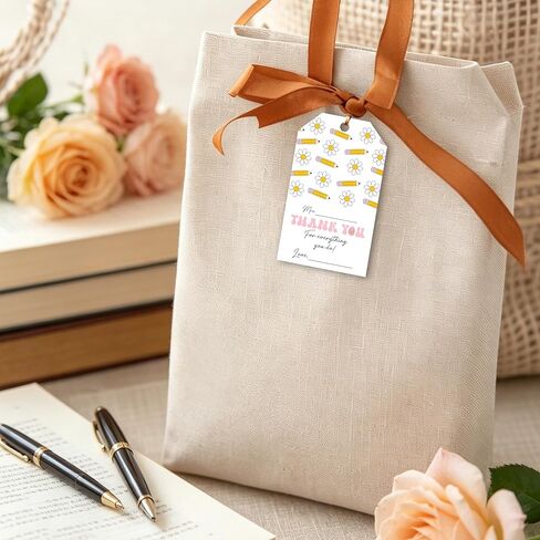 50 Pcs Teacher Appreciation Gift Tags with String, We Appreciate You Thank You Labels for Teacher Appreciation Week, End of School Year & School Party Favors-04 in Saudi Arabia