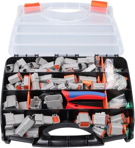 findmall 636Pcs DT Connector Kit with Crimp Tool and Removal Tool 2 3 4 6 8 12 Pin Automotive Electrical Connectors 14-20AWG Sealed Connectors for Automotive, Marine, Industrial Use in Kuwait