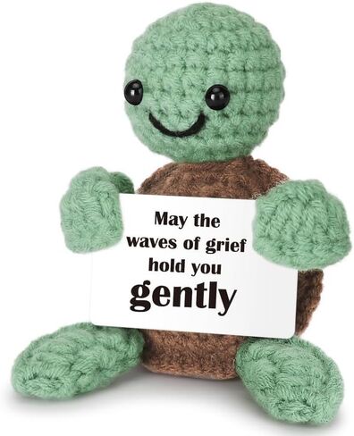 Funny Positive Turtle Gifts for Kids Mom Daughter Friends Couples, I Love You Gift for Girlfriend Boyfriend, Cute Anniversary Birthday Gifts for Women, Unique Emotional Small Support Crochet Turtle in Saudi Arabia