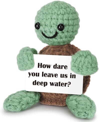 Funny Positive Turtle Gifts for Kids Mom Daughter Friends Couples, I Love You Gift for Girlfriend Boyfriend, Cute Anniversary Birthday Gifts for Women, Unique Emotional Small Support Crochet Turtle in Saudi Arabia