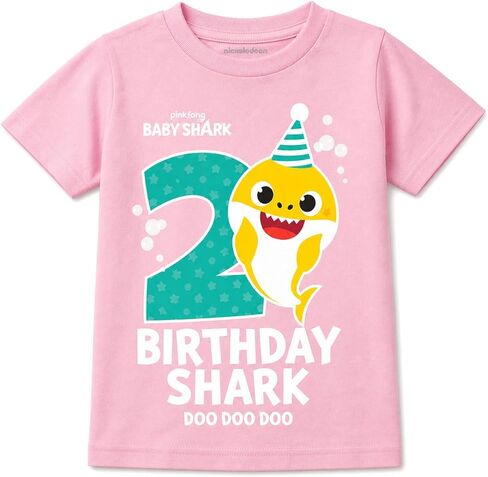 2nd Birthday Baby Shark Shirt 2 Year Old Birthday Boy Girl Toddler Kids T-Shirt in Saudi Arabia