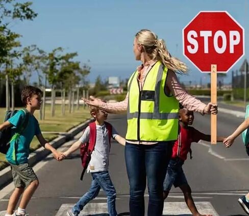 13"x 13" Stop Slow Sign, Engineer Grade Reflective Aluminum Sign with 14" Handle,Sturdy, Easy to Assemble(8PCS) in Kuwait