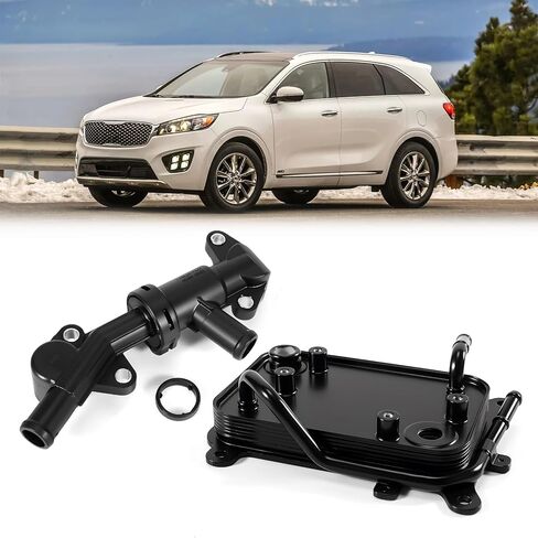 Transmission Oil Cooler Valve Kit Fit for 2016-2020 Hyundai Tucson & Kia Cadenza Sorento Sportage 2.0L 2.4L 3.3L - Replace 25630-D3000 25620-D3000 Water Fluid Valve Cooler Warmer in Kuwait