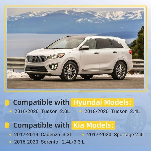 Transmission Oil Cooler Valve Kit Fit for 2016-2020 Hyundai Tucson & Kia Cadenza Sorento Sportage 2.0L 2.4L 3.3L - Replace 25630-D3000 25620-D3000 Water Fluid Valve Cooler Warmer in Kuwait
