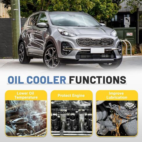 Transmission Oil Cooler Valve Kit Fit for 2016-2020 Hyundai Tucson & Kia Cadenza Sorento Sportage 2.0L 2.4L 3.3L - Replace 25630-D3000 25620-D3000 Water Fluid Valve Cooler Warmer in Kuwait
