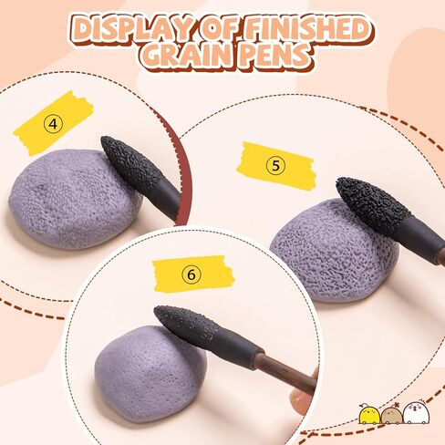 9-Piece Texture Brush Set for Clay & Pottery, Wood Handle Sculpting Tools for Ceramic Arts, DIY Modeling and Surface Design in Saudi Arabia