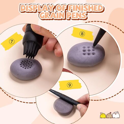 9-Piece Texture Brush Set for Clay & Pottery, Wood Handle Sculpting Tools for Ceramic Arts, DIY Modeling and Surface Design in Saudi Arabia
