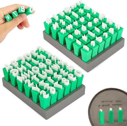 74PCS Alphabet Letter Stamps Set for Clay Pottery, Uppercase and Lowercase Letters, Numbers and Symbols, DIY Handmade Mold Tool Kit in Saudi Arabia
