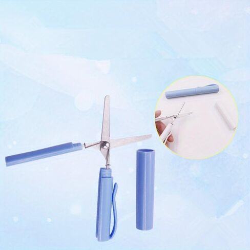 Compact And Portable Folding Scissors, Portable Mini Craft And School Pen Scissors, Student Scissors, Art Scissors (green) in Kuwait