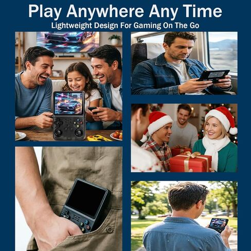 R36s Retro Handheld Game Console, 640x480 Retro Gaming Console 3.5 Inch IPS HD Screen, 64GB Built-in 15,000+ Classic Game with Portable Hand Held Open Source Linux System, 3500mAh Battery in Saudi Arabia