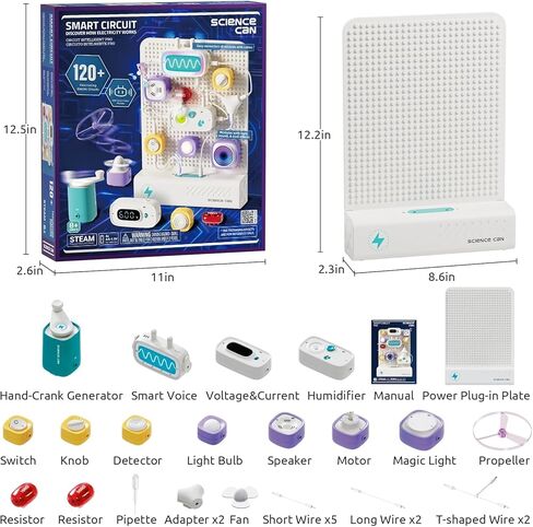 Science Can STEM Toys for Ages 8-13, Circuit Board for Kids with Smart Voice Control, Electronics Exploration Kit 120+ Circuit Projects, Educational Stem Kits for Kids Age 8-10 in Saudi Arabia