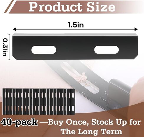 40-Pack 3002-00 Leather Skiver Replacement Blades Compatible with Tandy Leather Models 3025-00 Super Skiver and 3001-00 Safety Beveler in Saudi Arabia