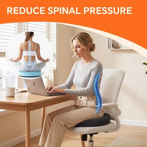 ROYALAY Swivel Seat Cushion for Car for Elderly, 360 Degree Rotating Memory Foam Car Seat Cushion, Portable Turning Disc Chair Assist for Seniors, Non-Slip Round Seat Pad, 13 x 13 x 2.7 Inch in Saudi Arabia