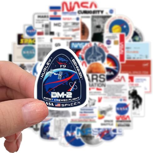 NASA Space Stickers, 50 Pcs Waterproof Vinyl Decals for Water Bottle Laptop, Space Theme Stickers for Kids Teens Boys Girls Students Adults in Saudi Arabia