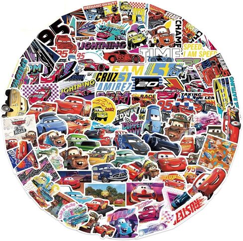 100 Pcs Car Theme Cartoon Stickers, Movies Cute Stickers, Can Be Used to Customize Items Like Phones, Tablets, Water Bottles, Guitars, Suitcases, Scooters, and More Into Your own Unique Possessions. in Saudi Arabia