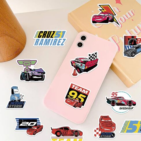 100 Pcs Car Theme Cartoon Stickers, Movies Cute Stickers, Can Be Used to Customize Items Like Phones, Tablets, Water Bottles, Guitars, Suitcases, Scooters, and More Into Your own Unique Possessions. in Saudi Arabia