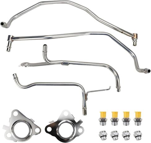 طقم خط تبريد توربو متوافق مع 2011 2012 2013 2014 2015 2016 2017 2018 2019 2020 2021 Ford F150 Expedition Transit 150 250 350 350 HD Lincoln Navigator Coolant Line Kit استبدال 926-186 in Kuwait
