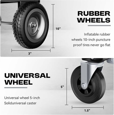 4-in-1 Convertible Dolly Cart with Wheels, 850LBS Aluminum Alloy Heavy Duty Hand Truck Dolly with Non-Slip Handle, Collapsible Cart for Luggages,Cartons,Warehouse,Supermarket,Office, Black in Saudi Arabia