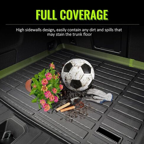 TPE Trunk Cargo Mats Compatible with 2013-2020 Nissan Pathfinder, Fits 2014-2020 Infiniti QX60, Fits 2013 Infiniti JX35, Black,All Weather Interior Rear Trunk Carpet Liner Protector, 1PC in Kuwait