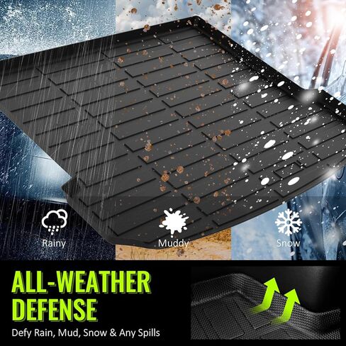 TPE Trunk Cargo Mats Compatible with 2013-2020 Nissan Pathfinder, Fits 2014-2020 Infiniti QX60, Fits 2013 Infiniti JX35, Black,All Weather Interior Rear Trunk Carpet Liner Protector, 1PC in Kuwait