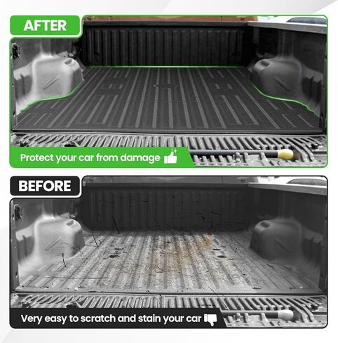Cartist Truck Bed Mat for 1999-2016 Ford F-250/F-350/F-450 Super Duty 6.8FT, All Weather Bed Liner for F250 Accessories, Heavy Duty TPE Trunk Mat, Car Accessories in Kuwait