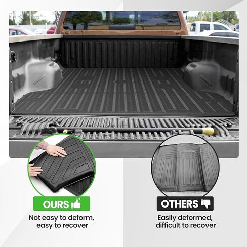 Cartist Truck Bed Mat for 1999-2016 Ford F-250/F-350/F-450 Super Duty 6.8FT, All Weather Bed Liner for F250 Accessories, Heavy Duty TPE Trunk Mat, Car Accessories in Kuwait