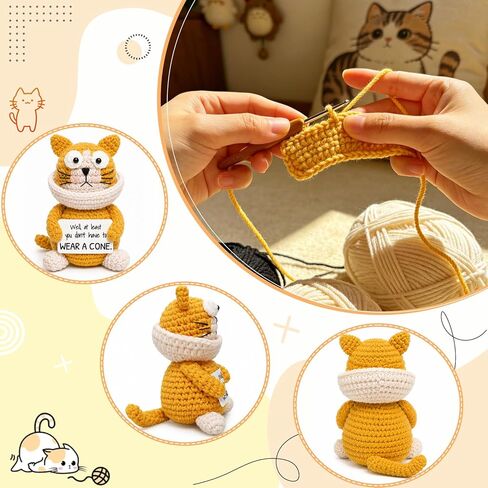 Get Well Soon Gift for Women Men – Funny Surgery Recovery Gift, Feel Better Encouragement Sympathy Crochet Desk Decor for Friend Coworker Her Him in Saudi Arabia