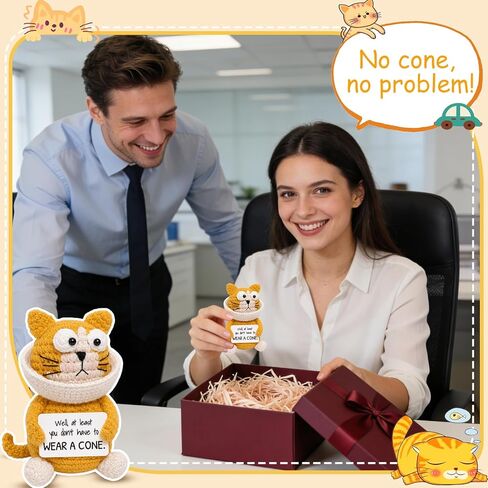 Get Well Soon Gift for Women Men – Funny Surgery Recovery Gift, Feel Better Encouragement Sympathy Crochet Desk Decor for Friend Coworker Her Him in Saudi Arabia