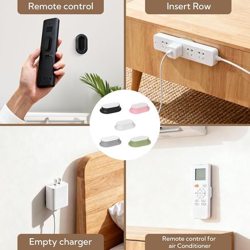 VZZNN 20 Pack Magnetic Remote Control Holder Wall Mount (5 Colors), Self Adhesive TV Remote Holder No Drill for Home Office TV, Fan and Air Conditioner Remote Control in Kuwait