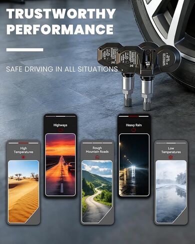 4PCS Pre-Programmed TPMS Sensor, 433MHZ Tire Pressure Monitor System Sensor Compatible with BMW Mini Rolls Royce Replace RDE008 36236798726 in Saudi Arabia