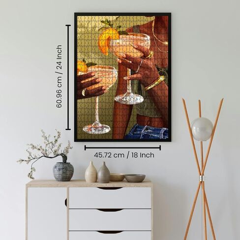 Smard Art Puzzle Golden Girls 1000 Piece Puzzle for Adults, Contemporary Fun Adult Puzzles Cocktail Art Puzzles for Adults 1000 Pieces, 18x24 Inch Jigsaw Puzzle in Saudi Arabia