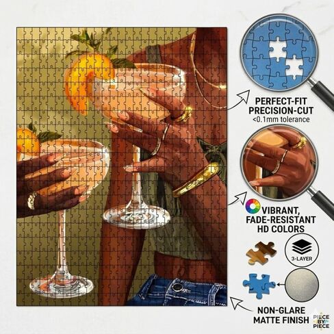 Smard Art Puzzle Golden Girls 1000 Piece Puzzle for Adults, Contemporary Fun Adult Puzzles Cocktail Art Puzzles for Adults 1000 Pieces, 18x24 Inch Jigsaw Puzzle in Saudi Arabia