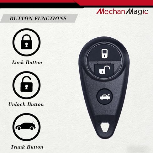 MechanMagic Key Fob Replacement Fits for 2005-2007 Subaru Legacy Outback / 2009 Forester / 2007-2009 Impreza WRX STI / 2006-2008 B9 Tribeca (NHVWB1U711) Keyless Entry Remote Control (Set of 2) in Kuwait
