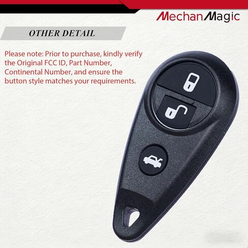 MechanMagic Key Fob Replacement Fits for 2005-2007 Subaru Legacy Outback / 2009 Forester / 2007-2009 Impreza WRX STI / 2006-2008 B9 Tribeca (NHVWB1U711) Keyless Entry Remote Control (Set of 2) in Kuwait