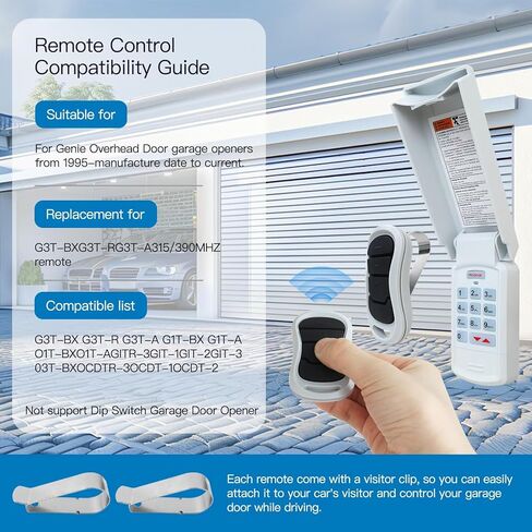 نظام دخول بدون مفتاح لـ Genie GK-BX & 37332R، للباب العلوي OKP-BX & GK-R، استبدال الفتاحة العامة in Kuwait