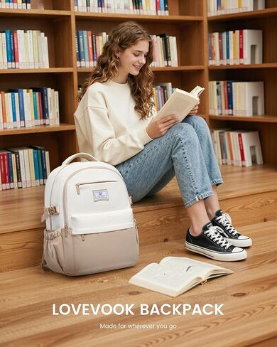 LOVEVOOK Laptop Backpack for Women & Teens with 40oz Cup Buckle, 15.6" Computer Backpack for School, College, Work & Weekend, Gift for Her in Kuwait