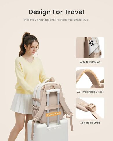 LOVEVOOK Laptop Backpack for Women & Teens with 40oz Cup Buckle, 15.6" Computer Backpack for School, College, Work & Weekend, Gift for Her in Kuwait