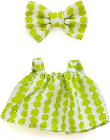 for Lububu 17cm Doll Clothes Set, Cute Summer Doll Outfit with Accessories, Green Polka Dot Bow and Dress (No Doll) in Saudi Arabia