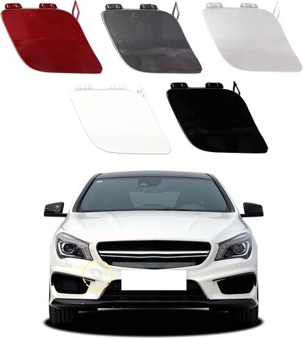 غطاء خطاف سحب المصد الأمامي للسيارة متوافق مع مرسيدس بنز CLA W117 AMG Line Coupe W117 2012 2013 2014 2015 A1178851222 غطاء صغير لقطر العين فضي in Kuwait
