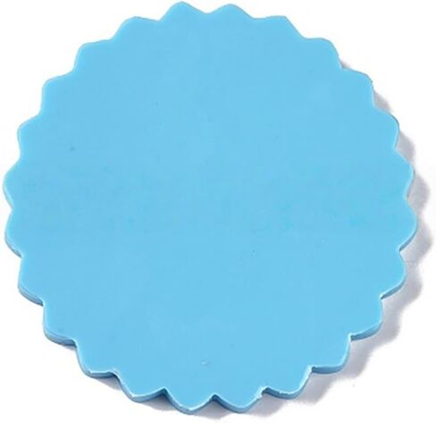 Blue Epoxy Resin Silicone Molds - Mandala Coaster Epoxy Resin Mold DIY Crafts Home Decoration Making Tools Sculpture Supplies Flower Tray Cup Mat Casting Silicone Mould (4.92x4.92x0.2inches) in Kuwait