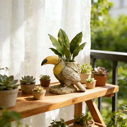 Toucan Silicone Planter Mold - DIY Resin Gypsum Craft, Aromatherapy Candle Holder, Vase Storage Mold for Home Decor in Kuwait