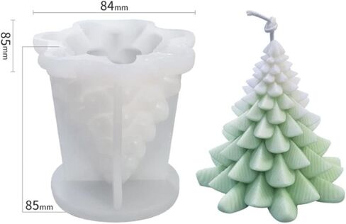 Generic Christmas Tree Candle Mold, 3D Silicone Mold for DIY Crafts, Reusable with Smoother Design, Ideal for Making Candles, Soaps, Chocolate & Fondant Cakes in Kuwait