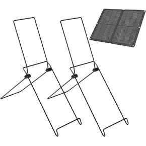 2 Pack Folding Solar Panel Stand, Portable Metal Stand Solar Panel Mount Brackets, Quick Angle Adjustable Rack for Solar Panels for RV, Camping, Balcony, Lightweight, No Installation Needed in Saudi Arabia